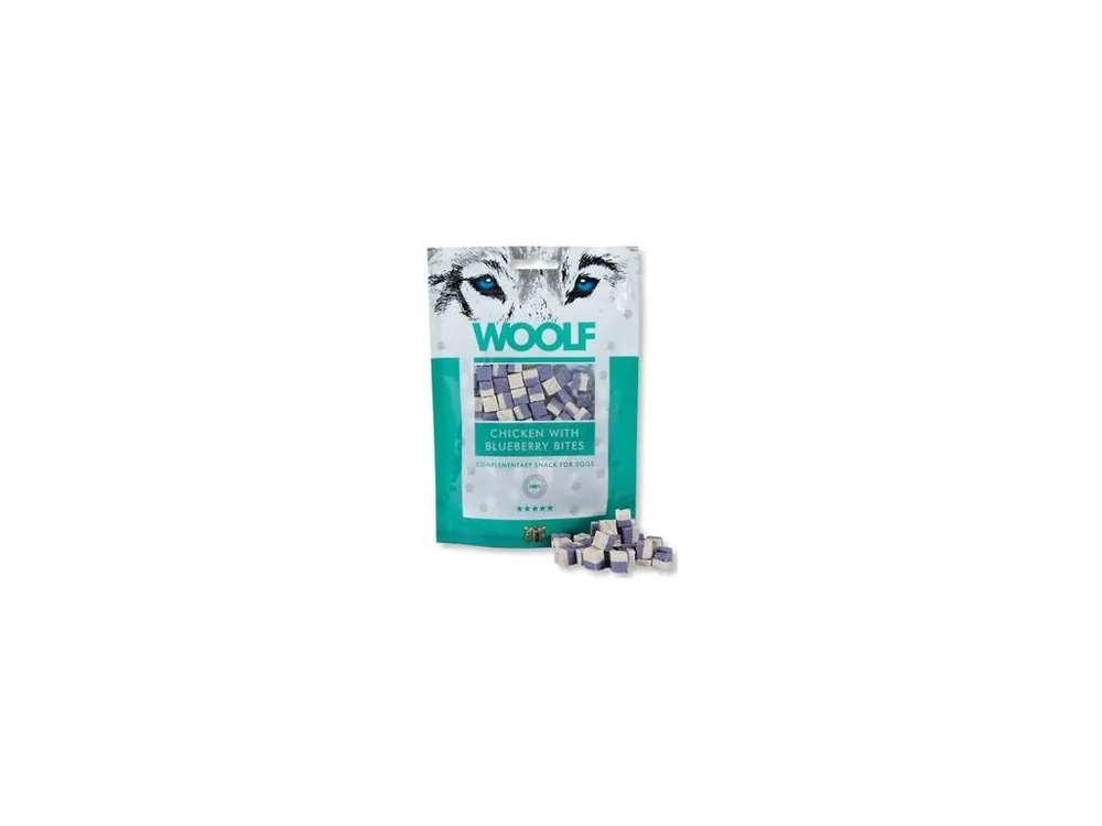 Rychlé Dodání WOOLF Classic poch. Chicken with Blueberry Bites 100g