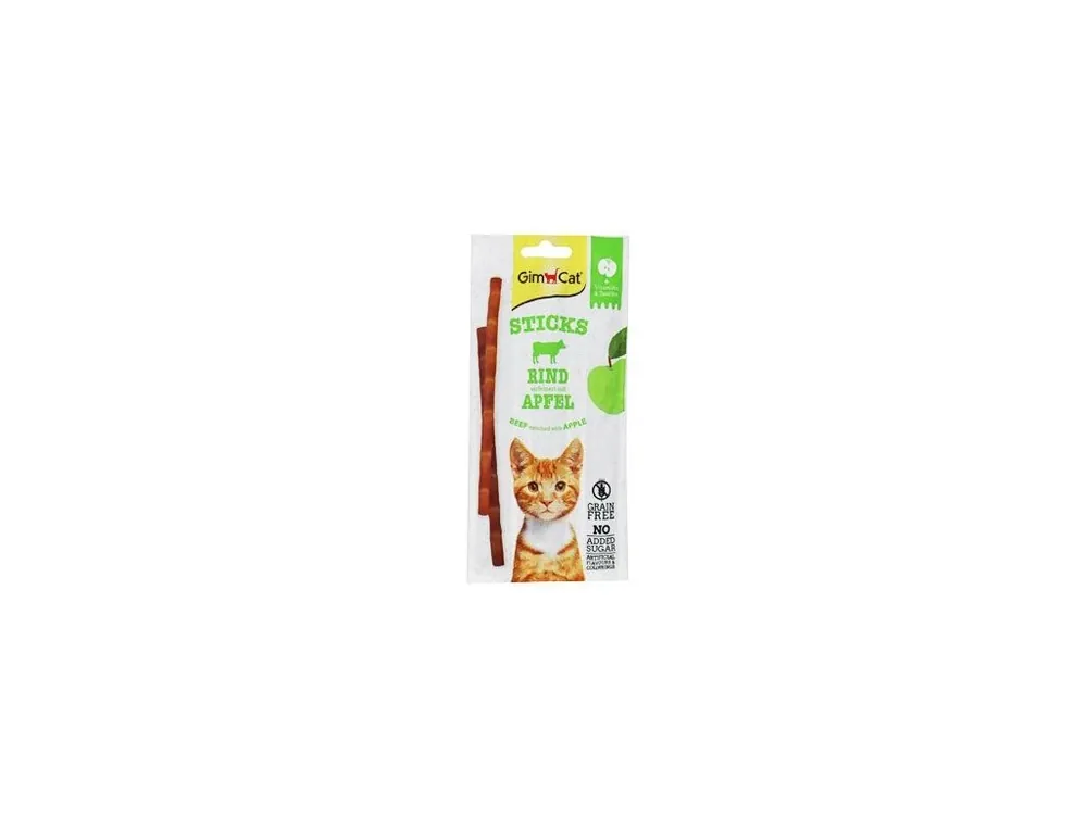 Levný GimCat Superfood Duo-Sticks hovězí&jablko 3ks