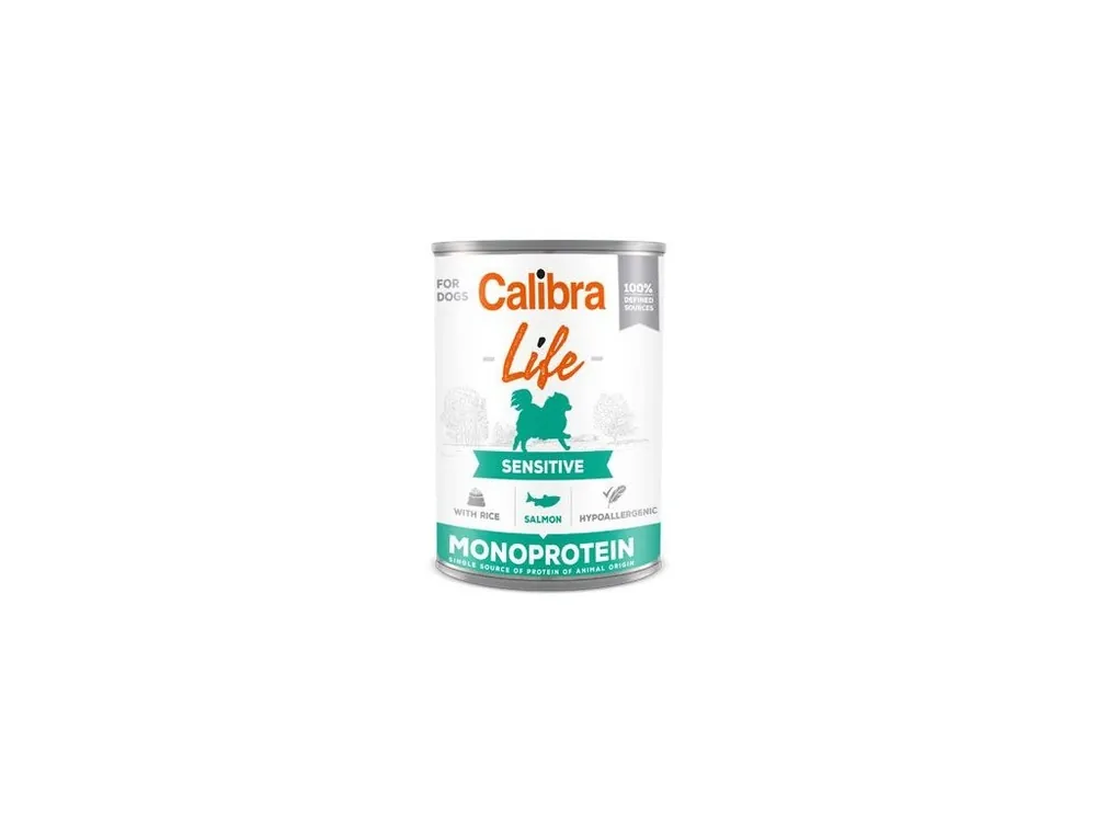 Aktuální Calibra Dog Life konz.Sensitive Salmon with rice 400g