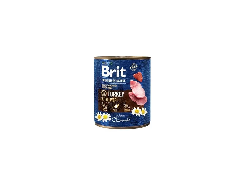 Brit Premium Dog by Nature konz Turkey&Liver 800g Časově Omezené