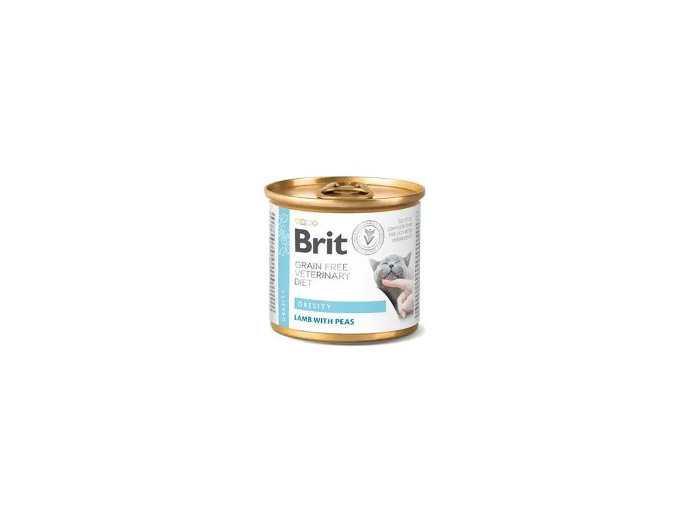 Autentický Brit VD Cat GF konz Obesity 200g
