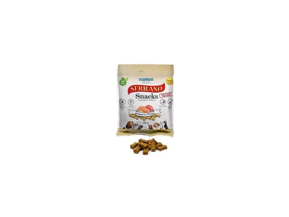 Serrano Snack for Dog-Salmon&Tuna 100g Akce