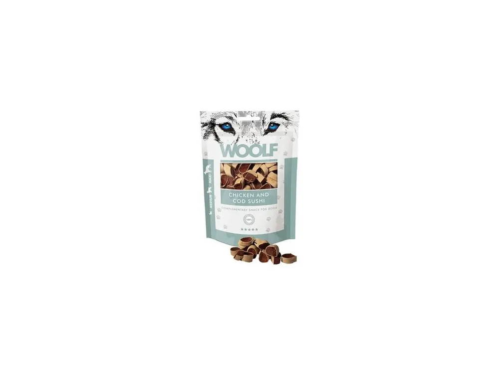 Sleva WOOLF Classic poch. Chicken and Cod Sushi 100g