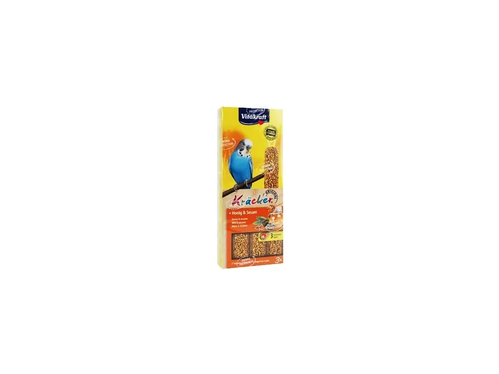 Výprodej Vitakraft Bird Kräcker Andulka med/sesam tyč 3ks