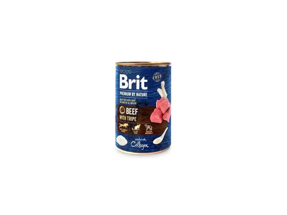 Brit Premium Dog by Nature konz Beef&Tripes 400g Vysoce Kvalitní