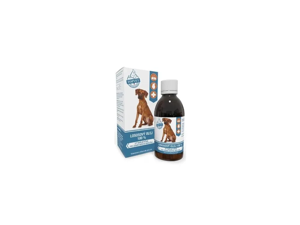 Lososový olej pro psy TOPVET 200ml Sezónní Sleva
