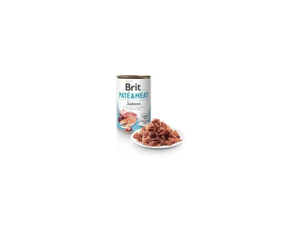 Brit Dog konz Paté & Meat Salmon 800g Finální Výprodej