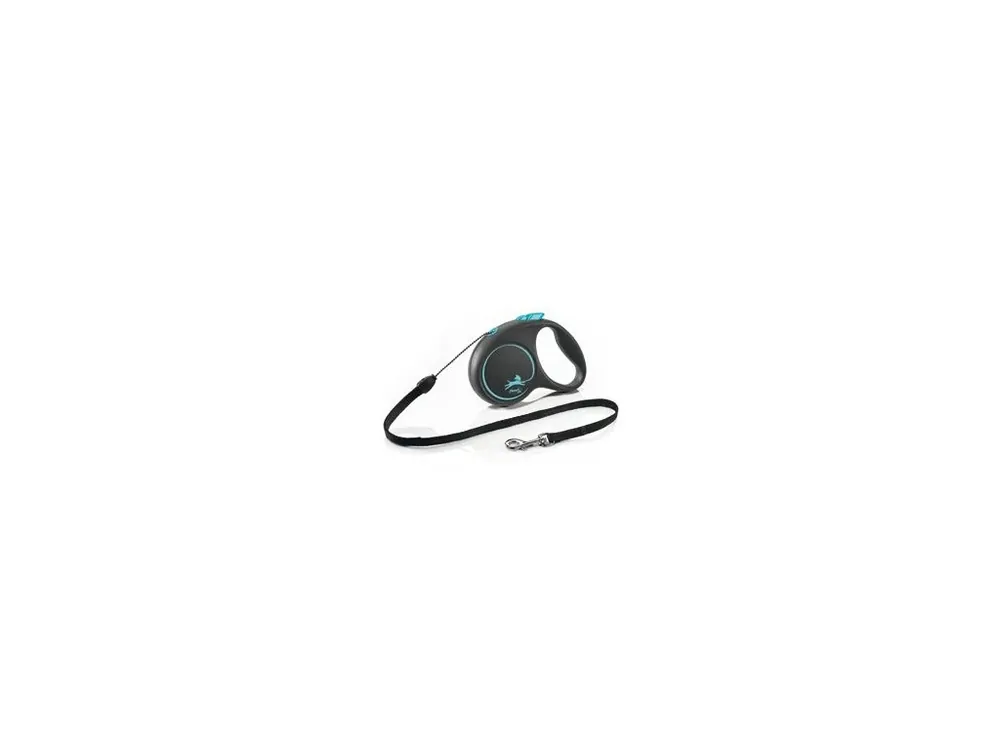 Vodítko FLEXI Black Design S lanko 5m/12kg modrá Originální