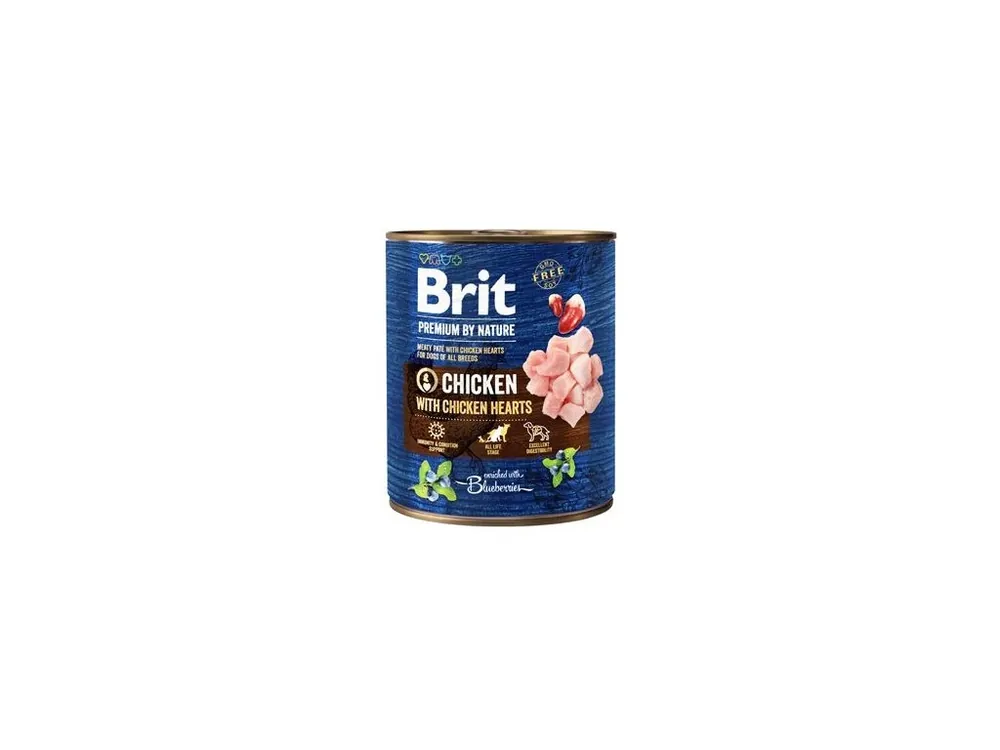 Expresní Doručení Brit Premium Dog by Nature konz Chicken&Hearts 800g