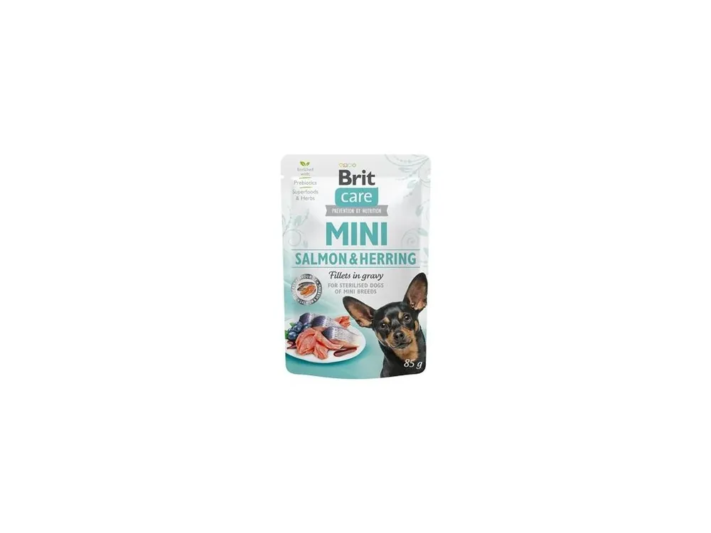 Brit Care Dog Mini Salmon&Herring steril fillets 85g Novinka