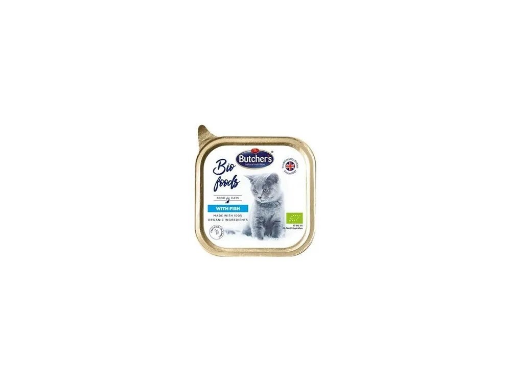 Sezónní Sleva Butcher‘s Cat Bio Foods s rybou vanička 85g