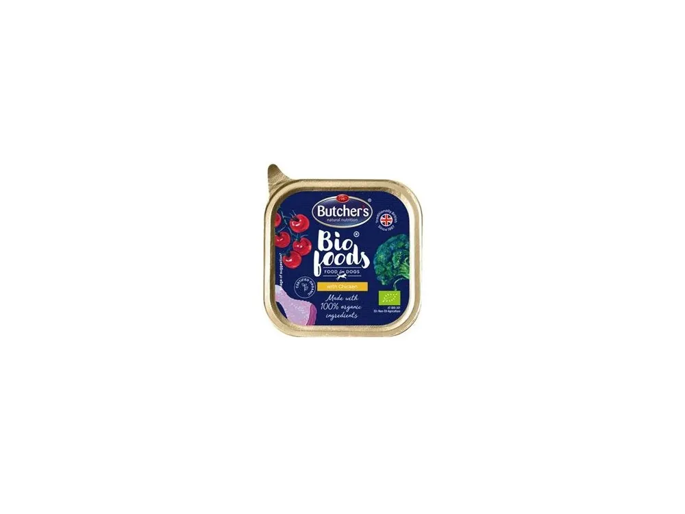 Přímo Od Výrobce Butcher‘s Dog Bio Foods s kuřecím vanička 150g