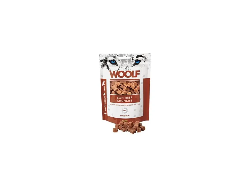 Originální WOOLF Classic poch. Soft Beef Chunkies 100g