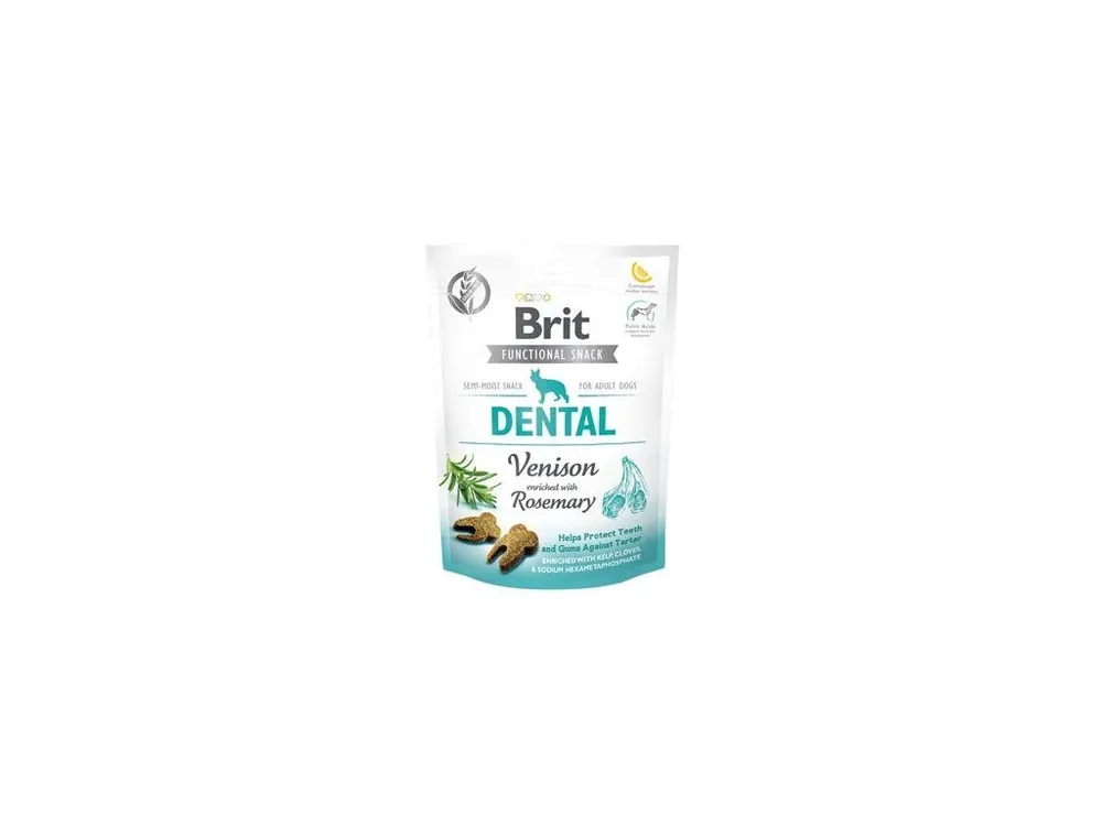 Finální Výprodej Brit Care Dog Functional Snack Dental Venison 150g