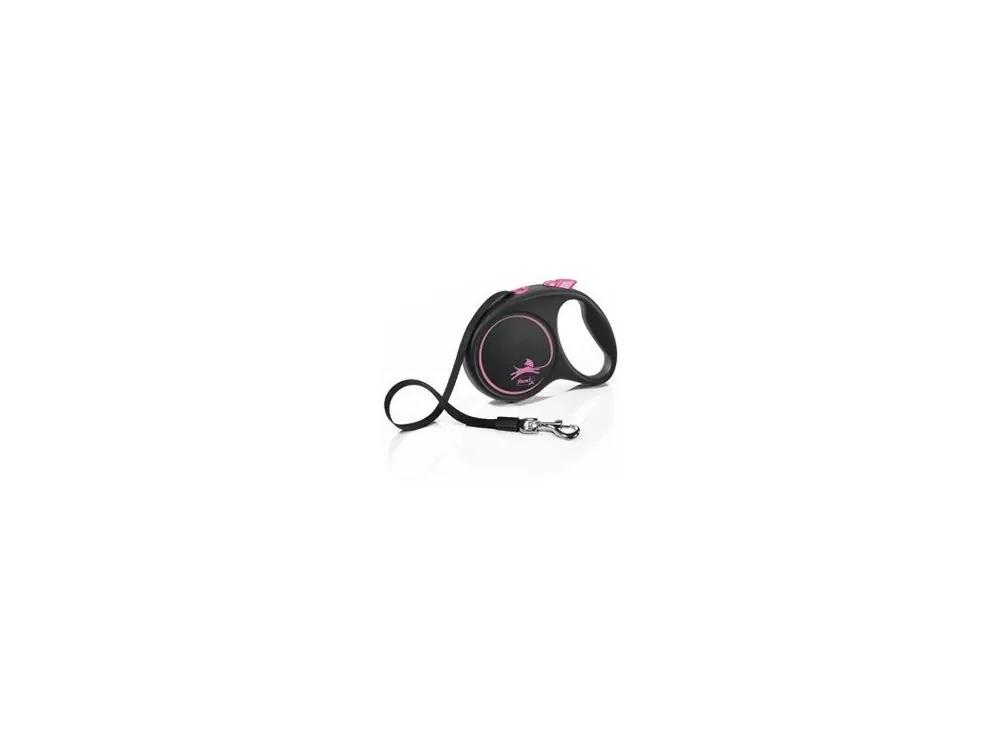 Horká Nabídka Vodítko FLEXI Black Design M pásek 5m/25kg růžová