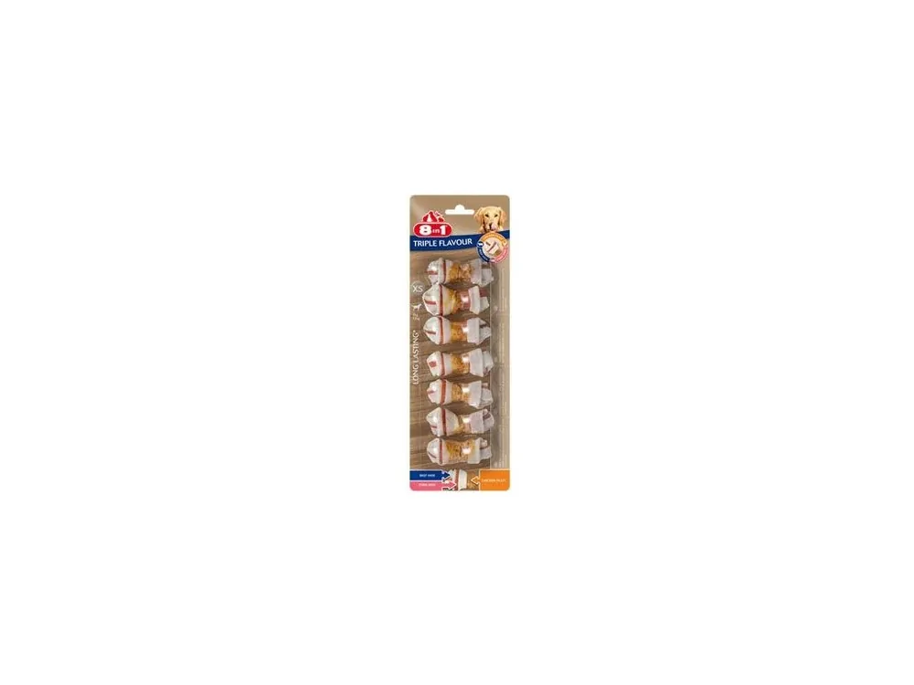 Výhodná Nabídka Pochoutka 8in1 Flavours Triple Flavour Bones XS/7ks