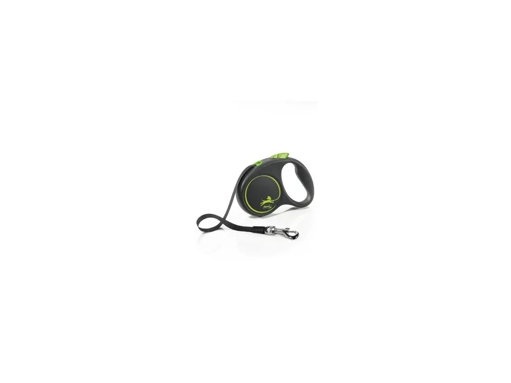 Vodítko FLEXI Black Design S pásek 5m/15kg zelená Tovární Cena