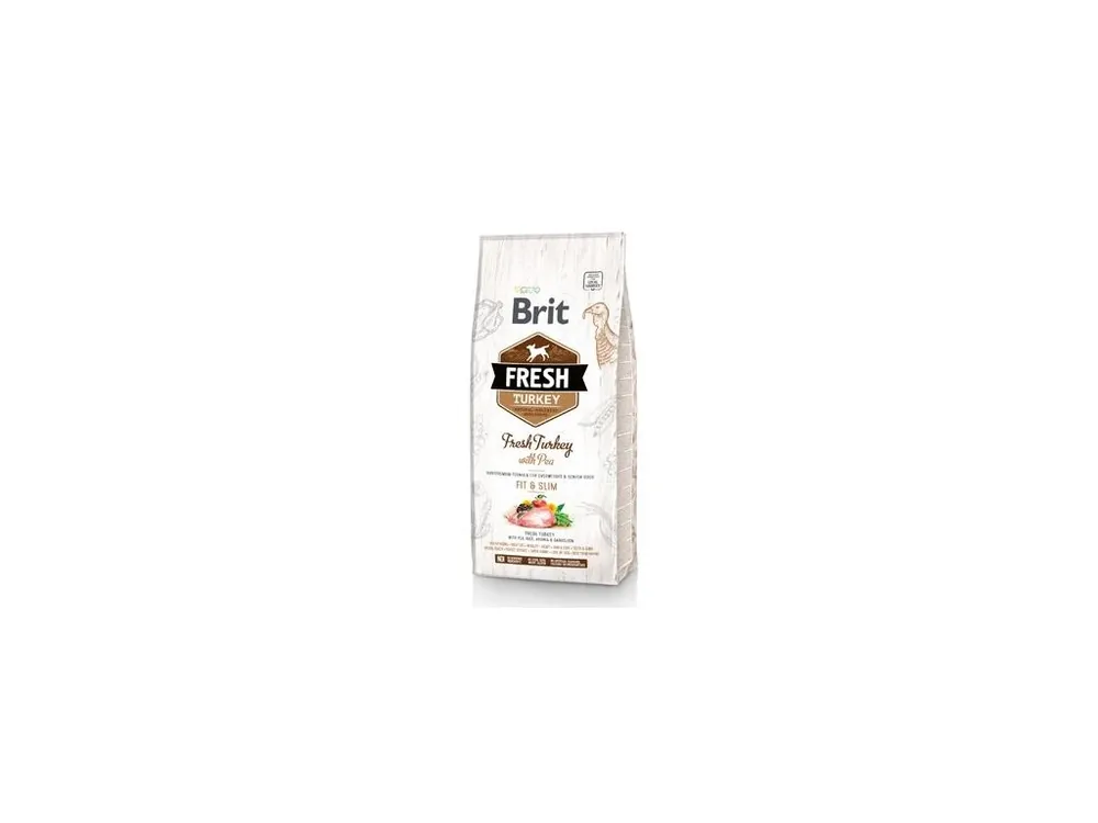 Autentický Brit Fresh Dog Turkey & Pea Light Fit & Slim 2,5kg