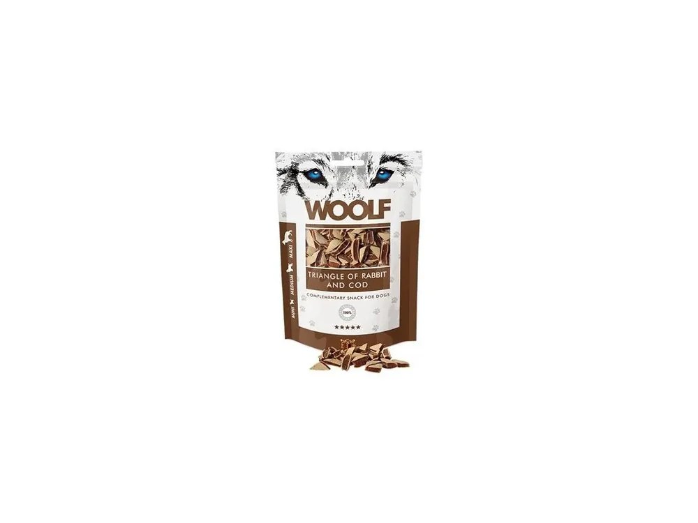 Sleva WOOLF Classic poch. Triangle of Rabbit and Cod 100g