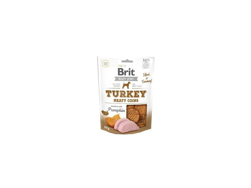 Brit Jerky Turkey Meaty Coins 80g Must-Have