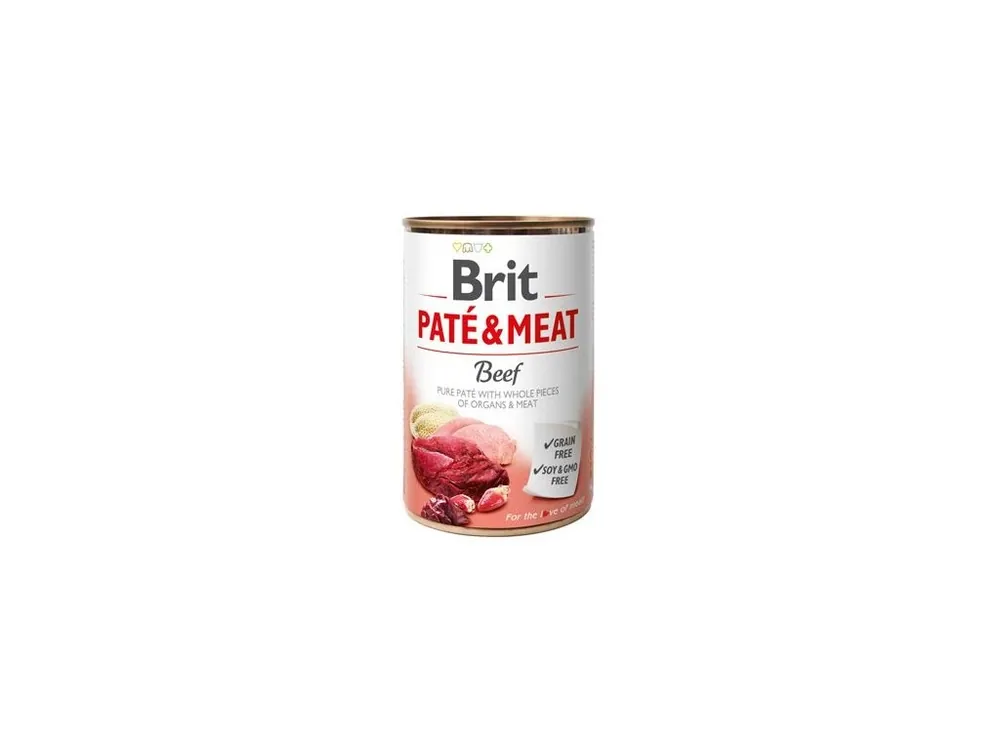 Brit Dog konz Paté & Meat Beef 400g Zlevněný