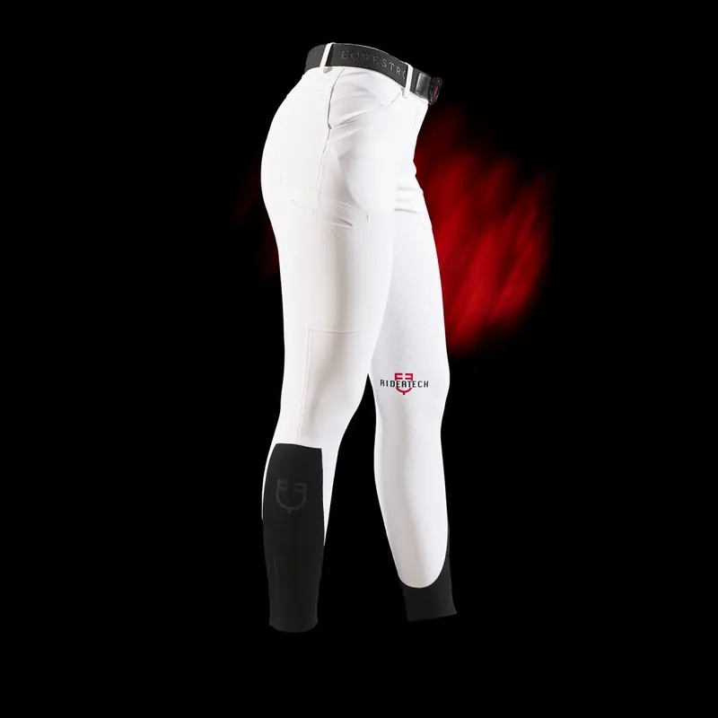 Dámské rajtky Equestro Ridertechnology full grip - Barva BíláVelikost 40 Oblíbený