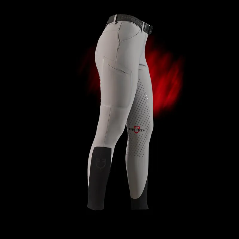 Dámské rajtky Equestro Ridertechnology full grip - Barva ŠedáVelikost 44 Nová Kolekce