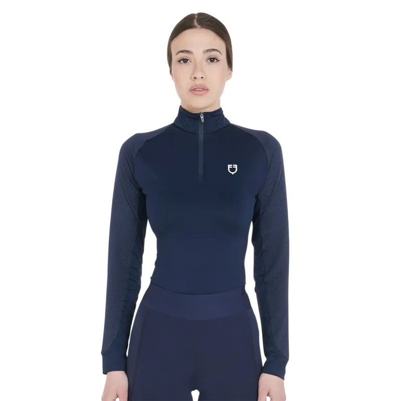 Top Prodej Dámská funkční mikina EQUESTRO - Barva Navy/bíláVelikost XS