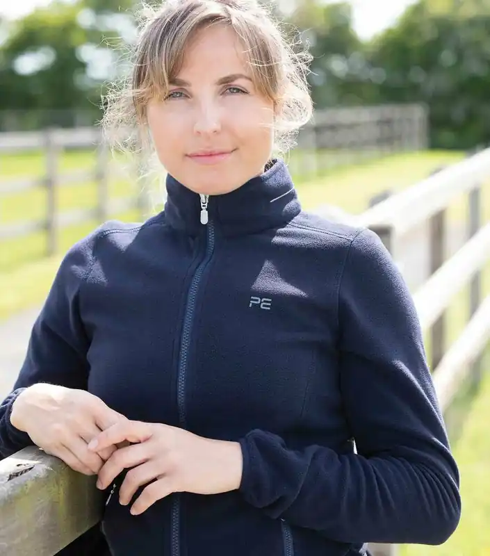 Autentický Dámská jezdecká mikina Premier Equine Ascendo Microfleece - Barva ModráVelikost 36