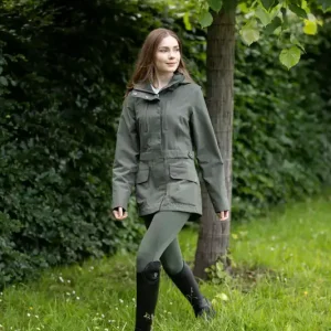 Odeslání Ihned Dámská jezdecká nepromokavá bunda HORZE Jadine - Barva khakiVelikost 34
