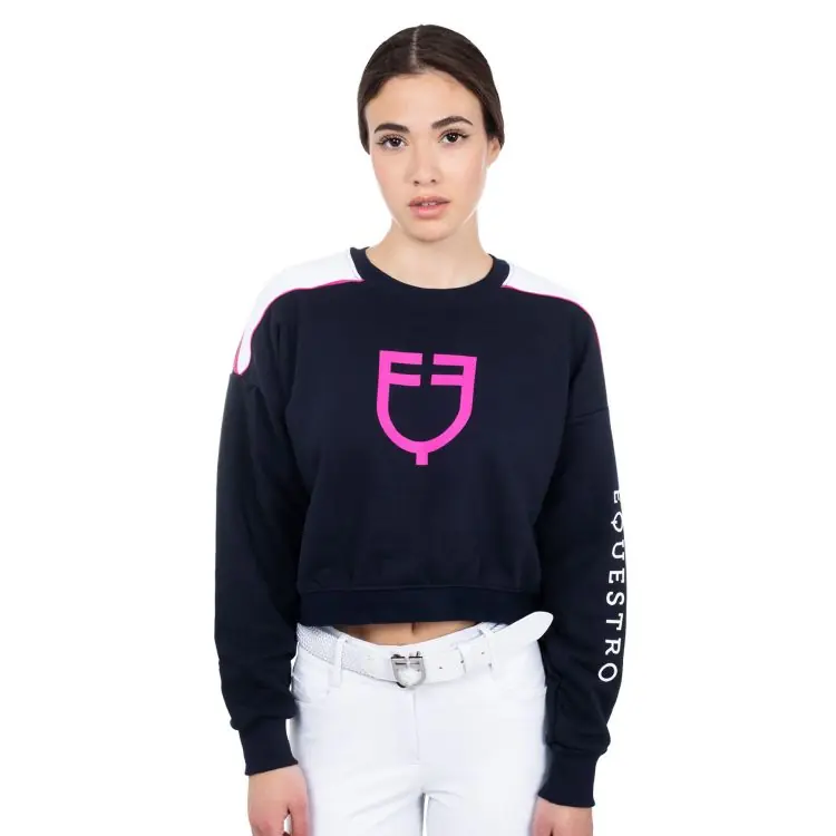 Ověřený Dámská mikina Equestro crewneck - Barva navy Velikost XL