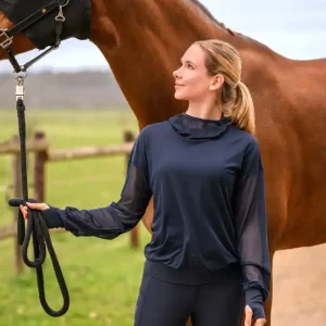 Výhodná Nabídka Dámská síťová mikina ELT Ruby - Barva Tm. modráVelikost XS