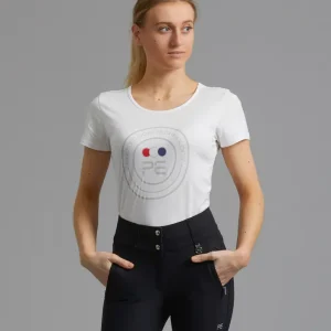 Rychlé Dodání Dámské bavlněné tričko Premier Equine Fiero - Barva NavyVelikost 44