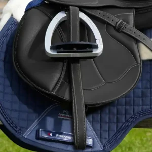 Značkový Kožené třmenové řemeny Premier Equine European Aniline - Barva ČernáVelikost 120 cm
