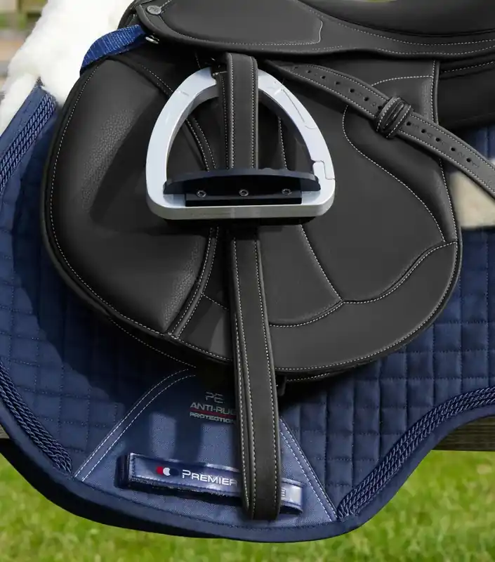 Značkový Kožené třmenové řemeny Premier Equine European Aniline - Barva ČernáVelikost 120 cm