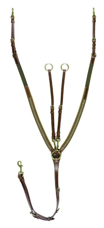 Zlevněný Kožený poprsník EQUESTRO - Barva HnědáVelikost COB