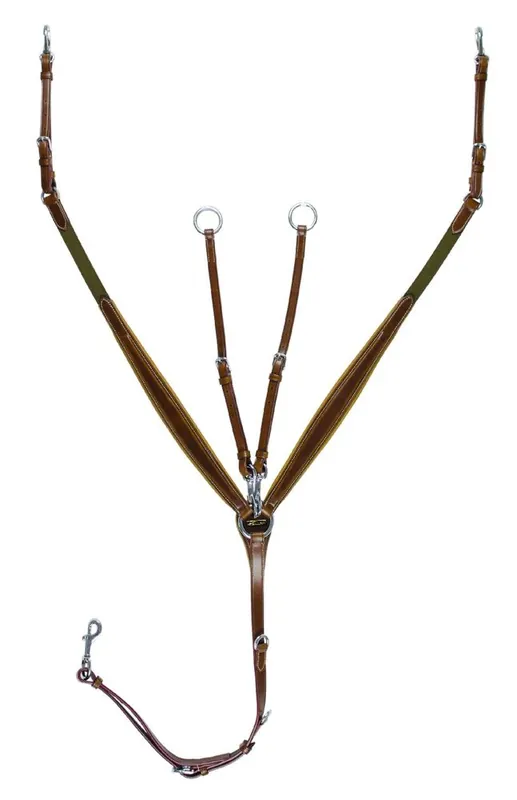 Must-Have Kožený poprsník EQUESTRO Jumping - Barva HnědáVelikost FULL