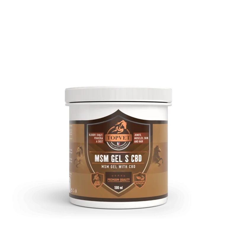 Expresní Doručení MSM gel s CBD TopVet - Velikost 500 ml