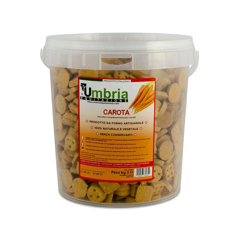 Pamlsky Umbria Equitazione mrkev - kyblík 3kg Speciální Cena