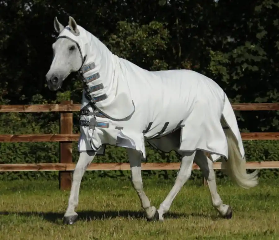 Speciální Cena Letní deka proti hmyzu Premier Equine Sweet Itch Buster Fly Rug - Velikost 5,9" (125cm)