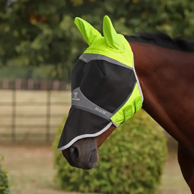 Autentický Maska Shires FlyGuard Pro Hi-Viz Fine Mesh, +70% UV