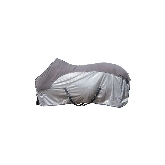 Síťovaná deka s fleecem HKM Comfort - Barva ŠedáVelikost 155 cm Výprodej