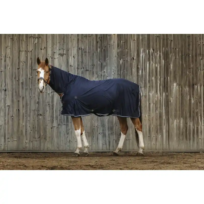 Přímo Od Výrobce Stájová deka EQUITHEME Micro Mesh s krkem - Velikost 150 cm (198)