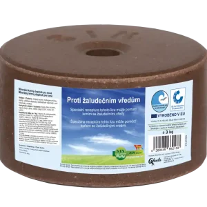 Minerální liz z mořské soli proti žaludečním vředům koní 3kg Autentický