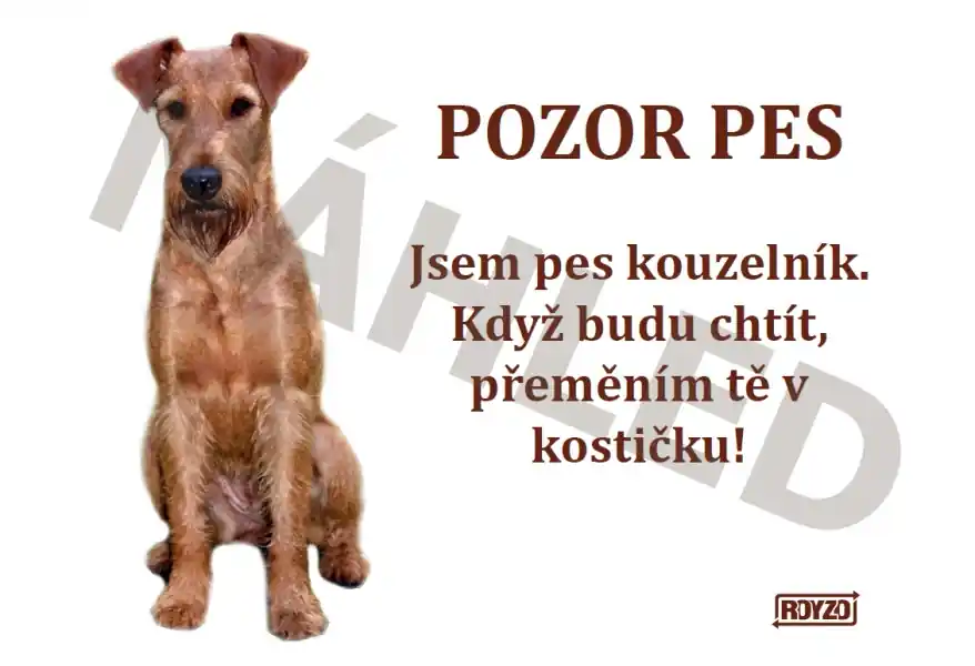 Výstražná tabulka IRSKÝ TERIÉR - Provedení lesk Koupit Online