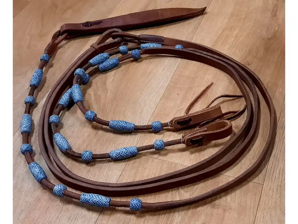 Koupit Online Westernové otěže Romal buckaroo, blue rawhide