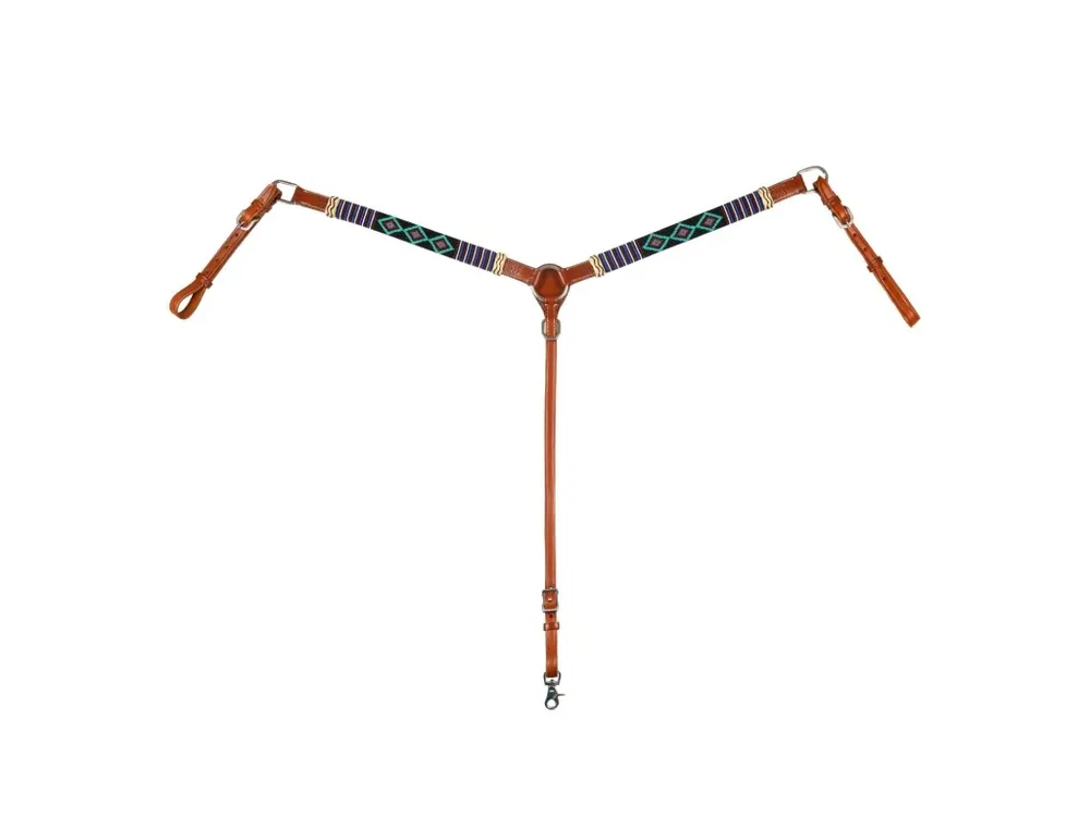 Must-Have Westernový poprsák Perla with Navajo decorations Pool‘s, natural