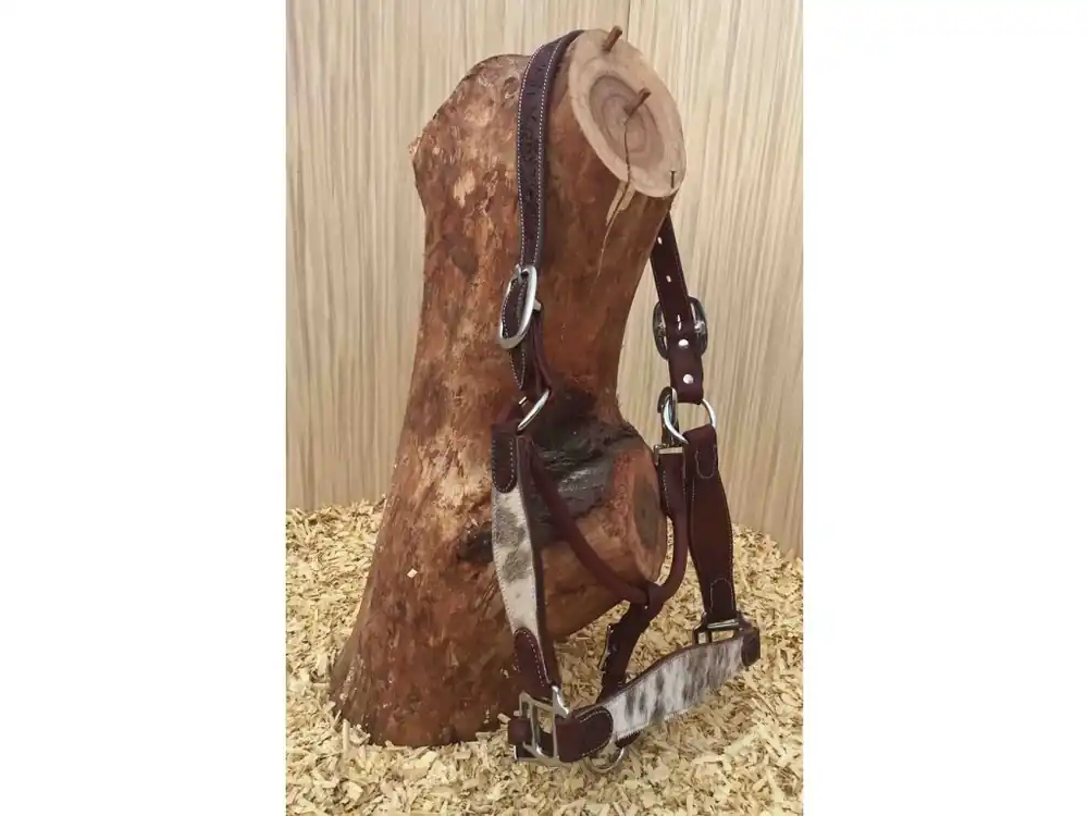 Halter kožená ohlávka CowHide, dark chestnut Must-Have