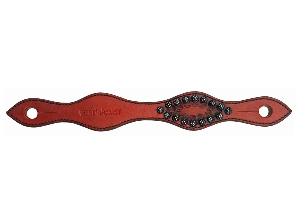 Kožené slobber straps s ozdobnými cvočky, 28cm Ihned K Objednání