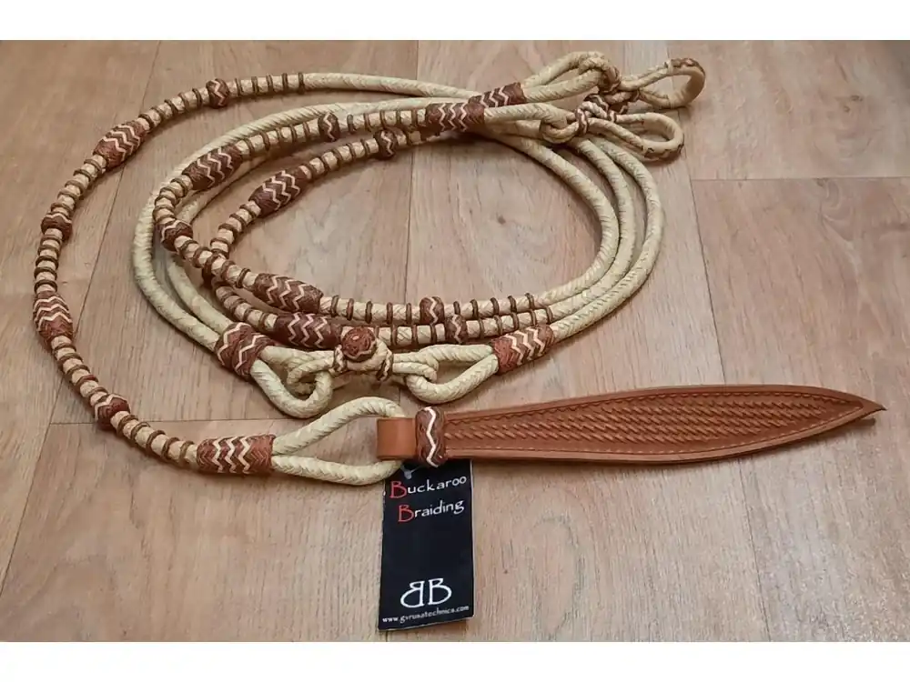 Profesional Romal reins, natural/brown Sleva